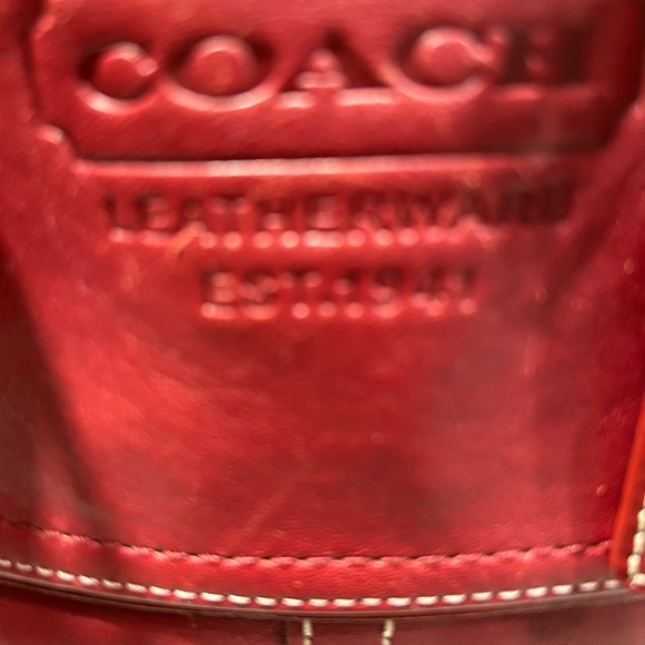Coach Legacy Classic Red Shoulder Bag - Picture 4 of 16
